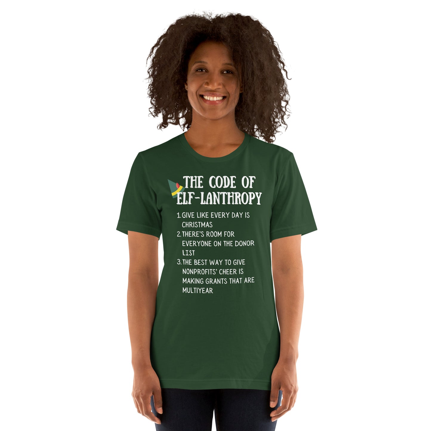 Code of Elf-lanthropy dark Unisex t-shirt