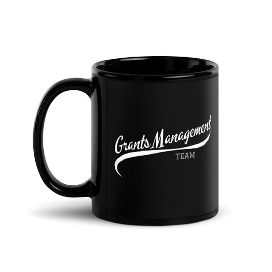 Grants Management Team Baseball Black Glossy Mug 11oz-recalciGrant