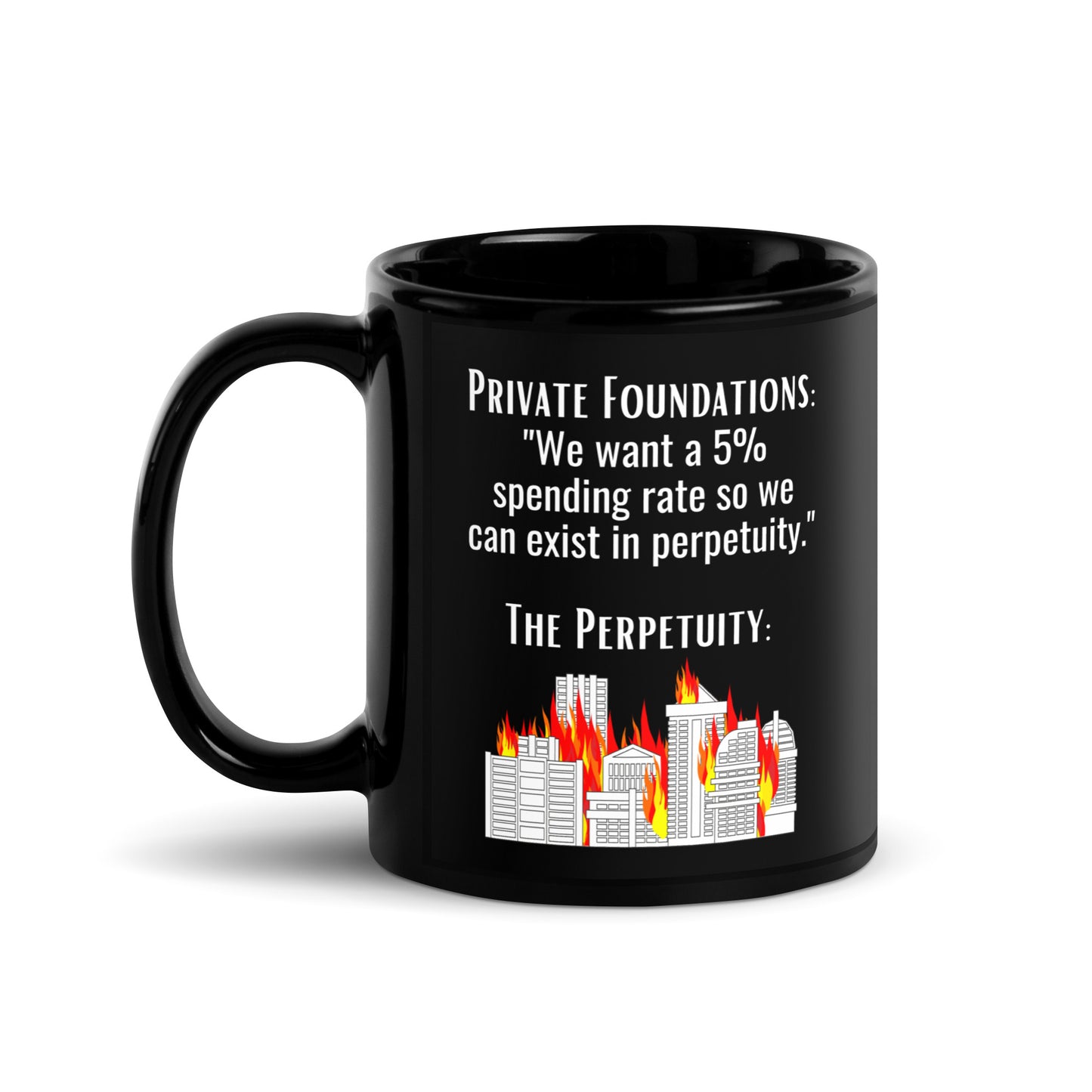 In Perpetuity Black Glossy Mug 11oz