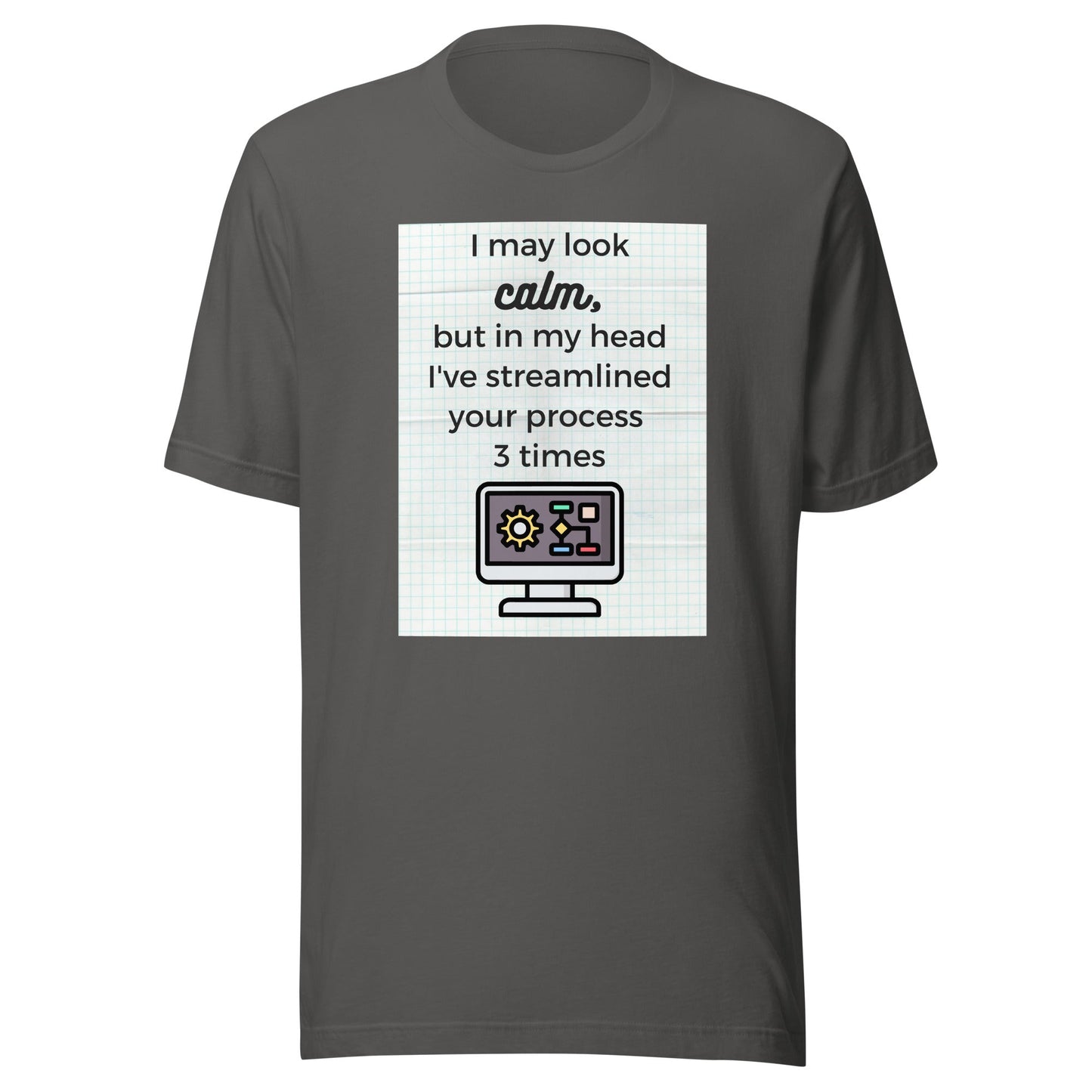 Calm Streamlining Process Unisex t-shirt