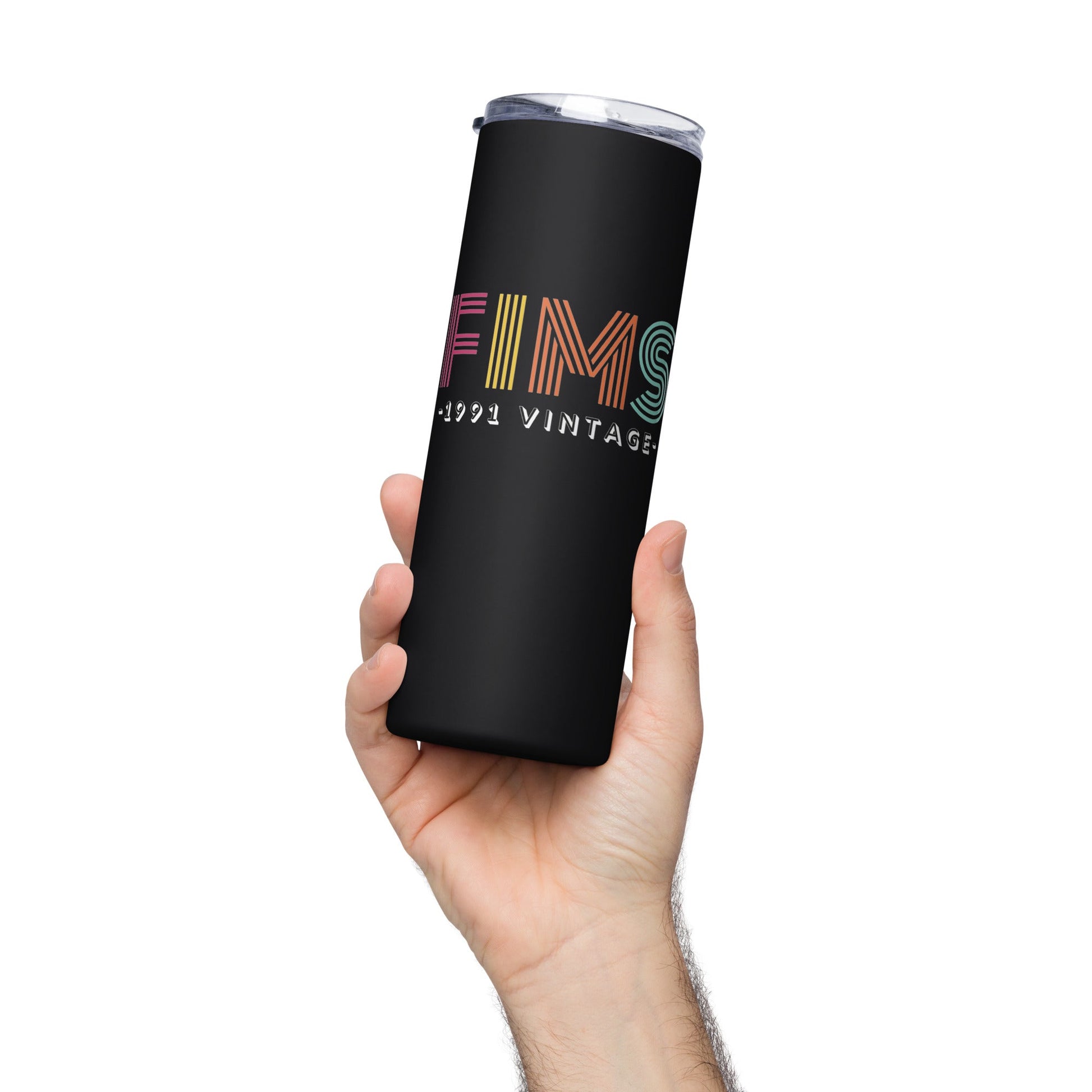 FIMS 1991 Vintage Stainless steel tumbler-recalciGrant