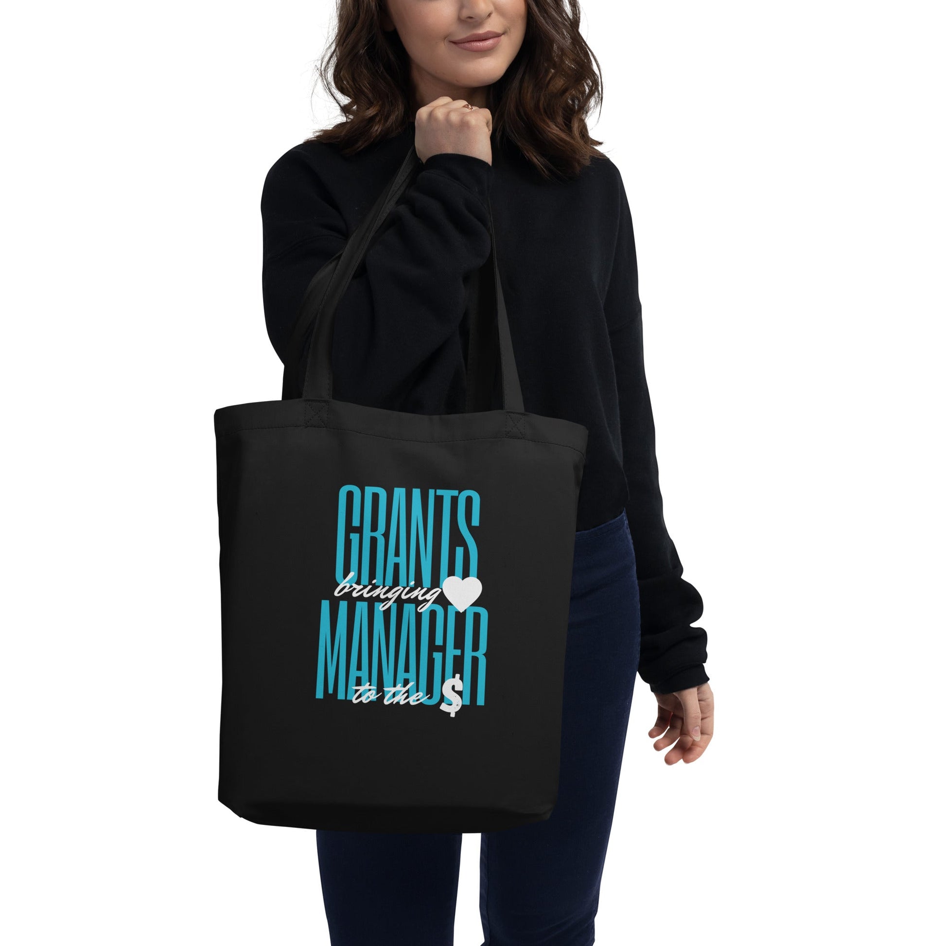 Grants Manager Brings Heart to the Money Eco Tote Bag-recalciGrant
