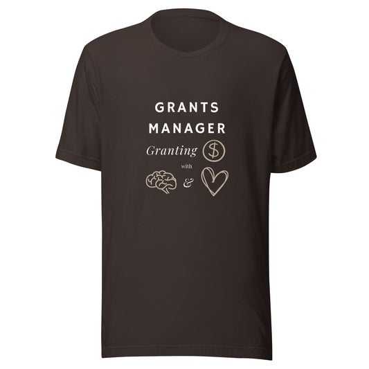 Grants Manager Smarts & Hearts Unisex t-shirt-recalciGrant