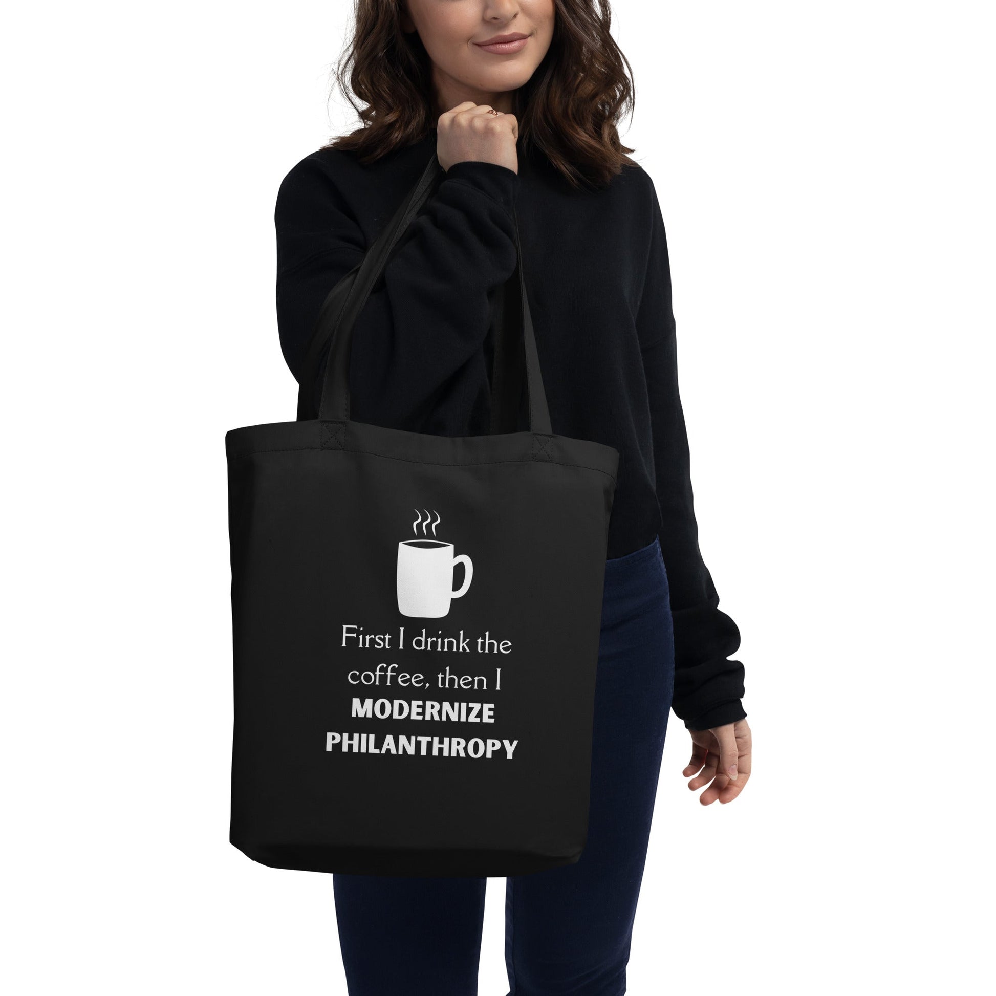 Modernize Philanthropy Coffee Eco Tote Bag-recalciGrant