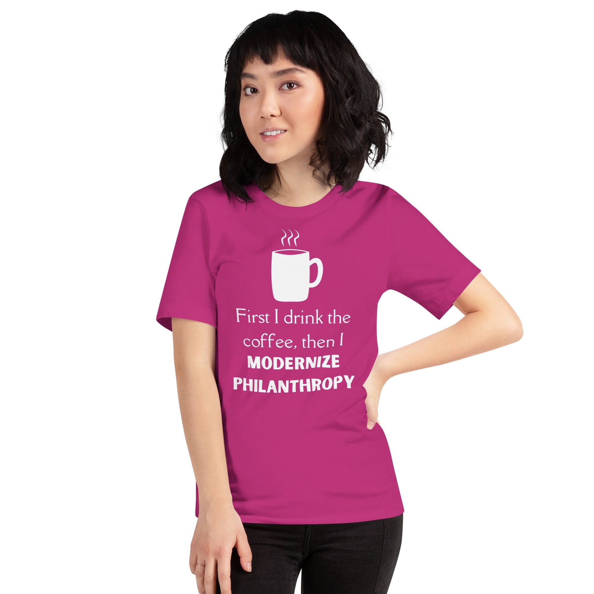 Modernize Philanthropy Coffee Unisex t-shirt-recalciGrant