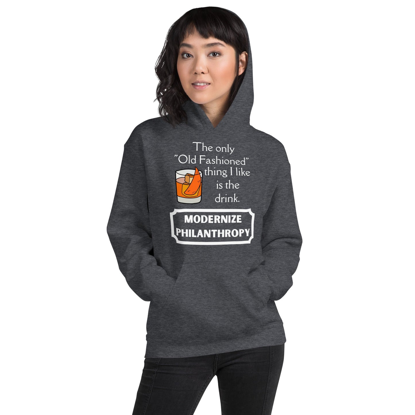 Modernize Philanthropy Old Fashioned Drink Unisex Hoodie-recalciGrant