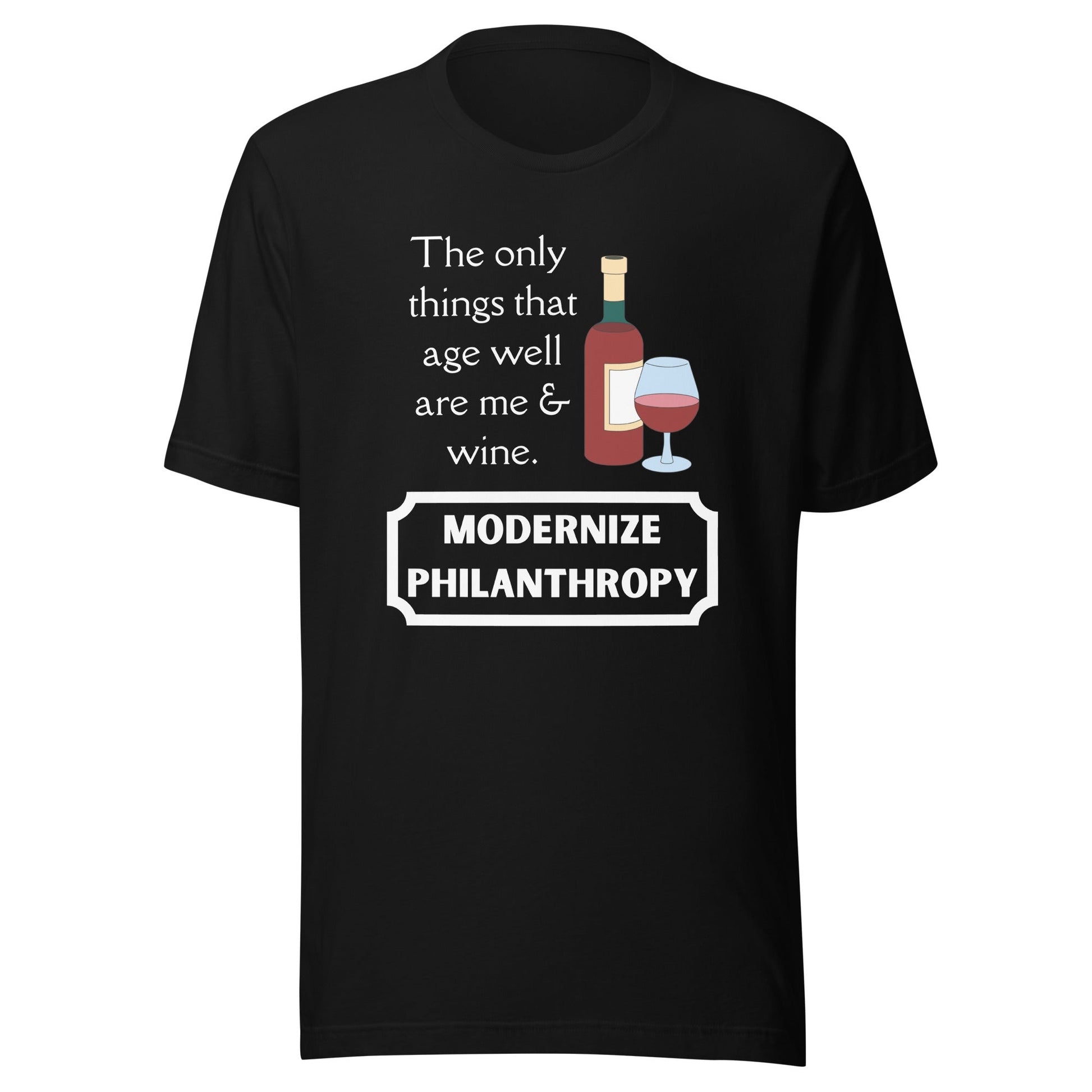 Modernize Philanthropy Wine Unisex t-shirt-recalciGrant