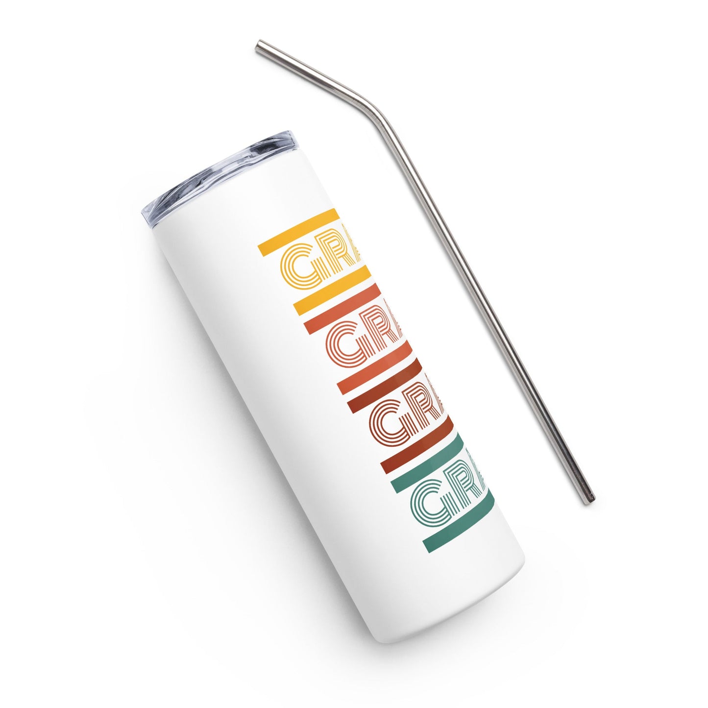 Retro Grants Typography Stainless steel tumbler