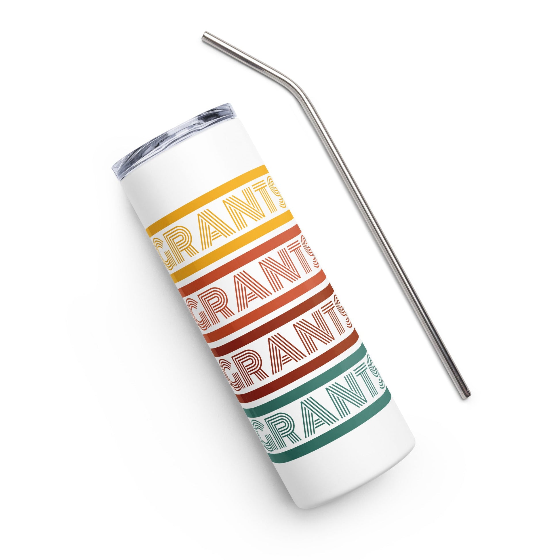 Retro Grants Typography Stainless steel tumbler