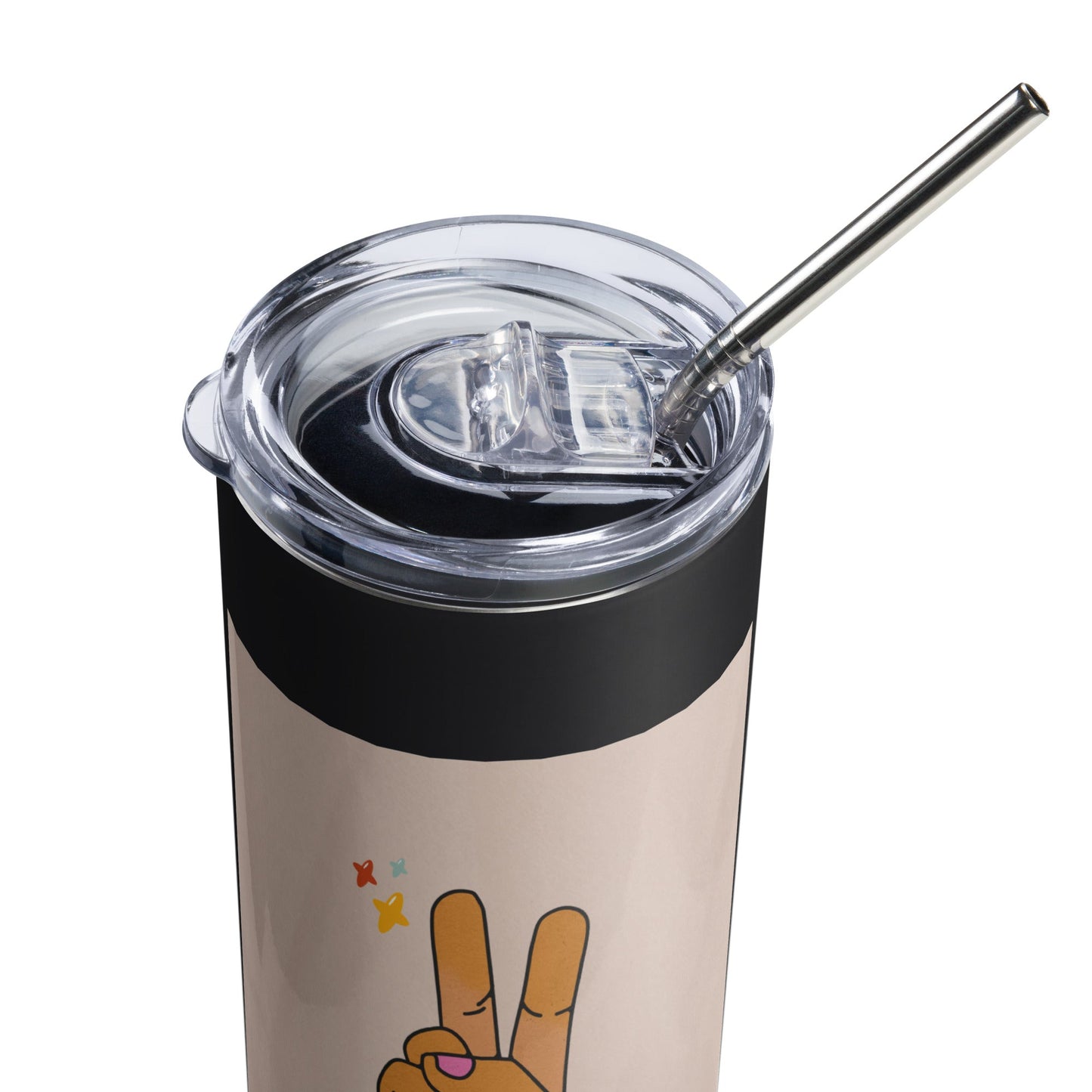 Retro Groovy Make Grants, Not Work Stainless steel tumbler