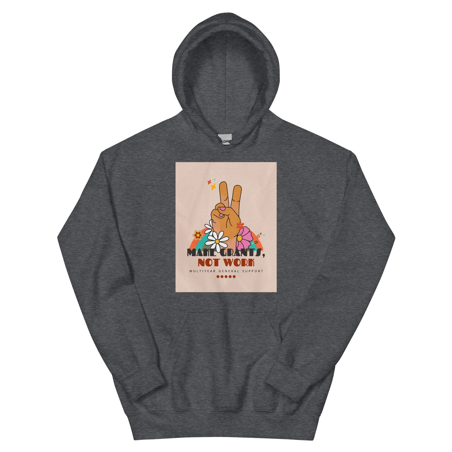 Retro Groovy Make Grants, Not Work Unisex Hoodie