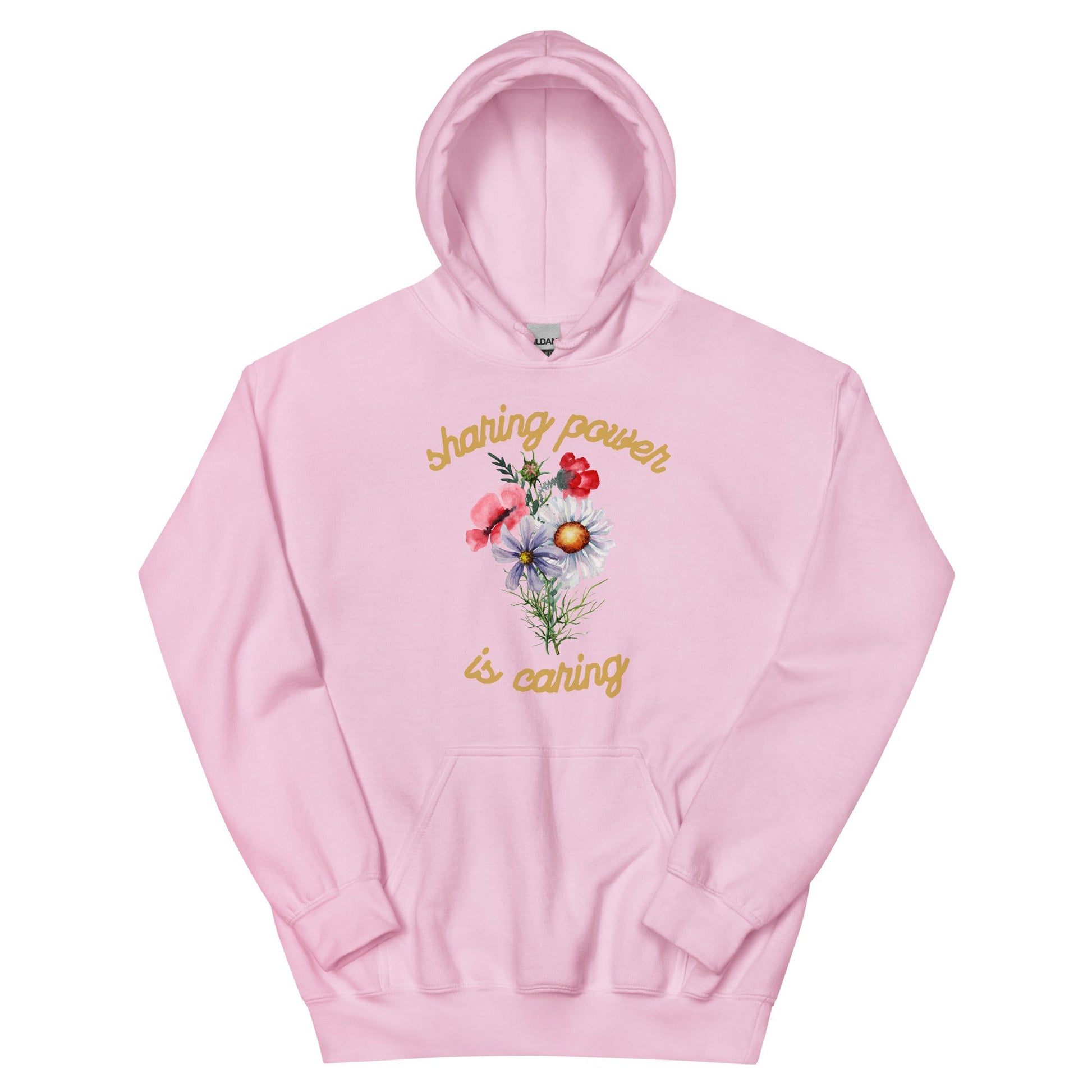 Sharing Power is Caring Floral Unisex Hoodie-recalciGrant