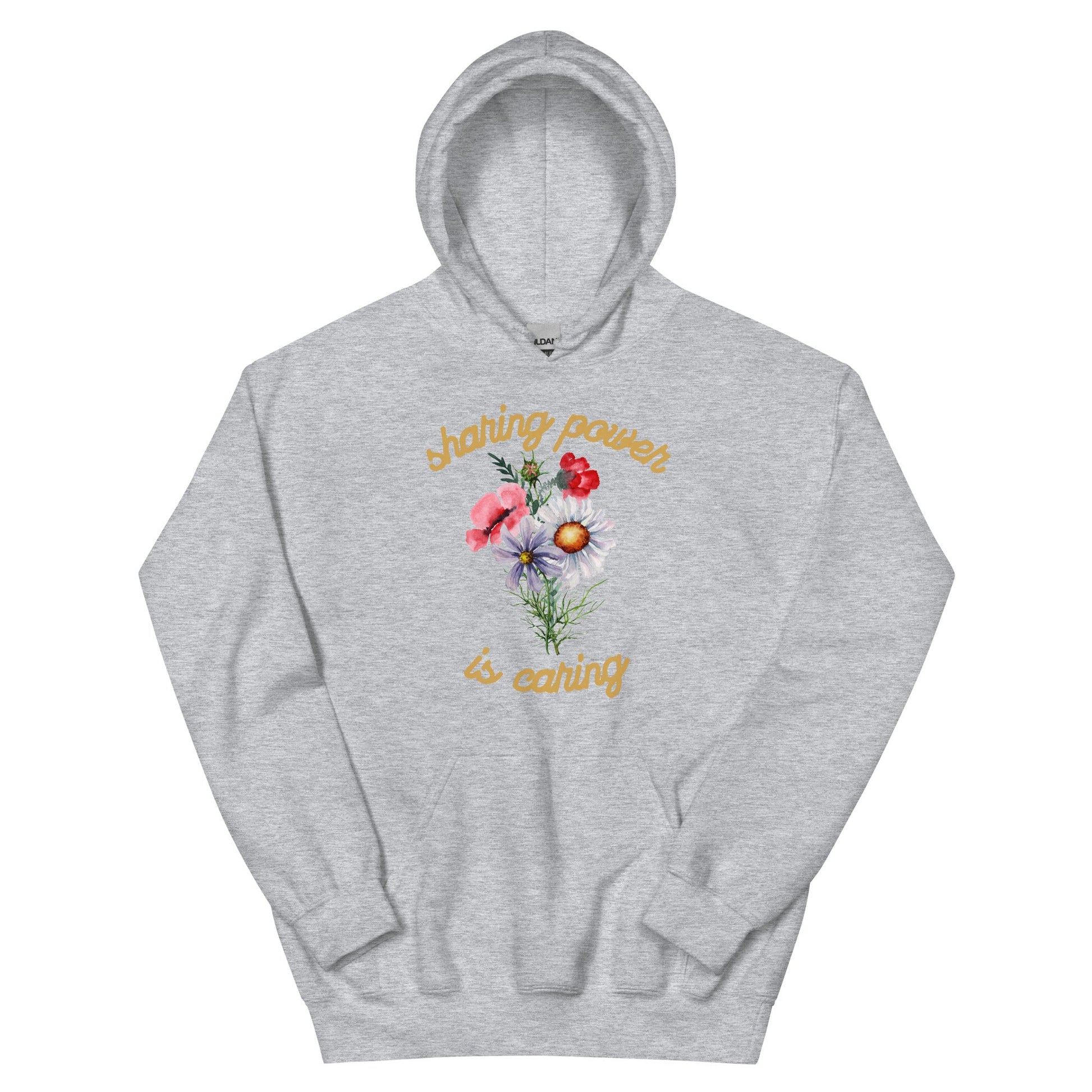 Sharing Power is Caring Floral Unisex Hoodie-recalciGrant