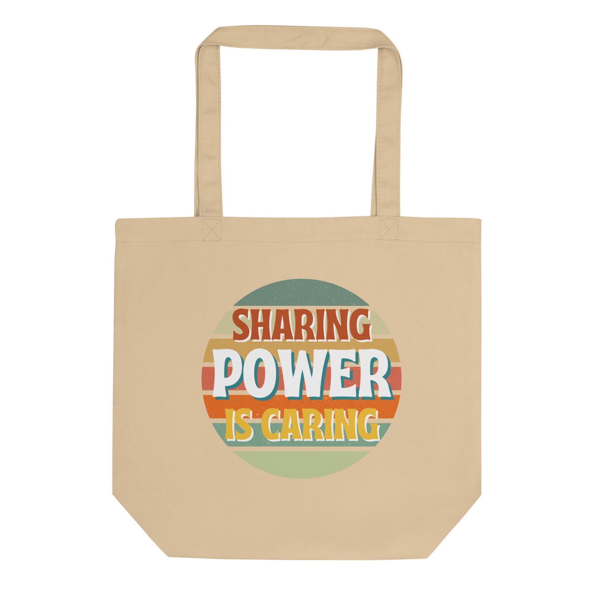 Sharing Power is Caring Retro Sunset Eco Tote Bag-recalciGrant