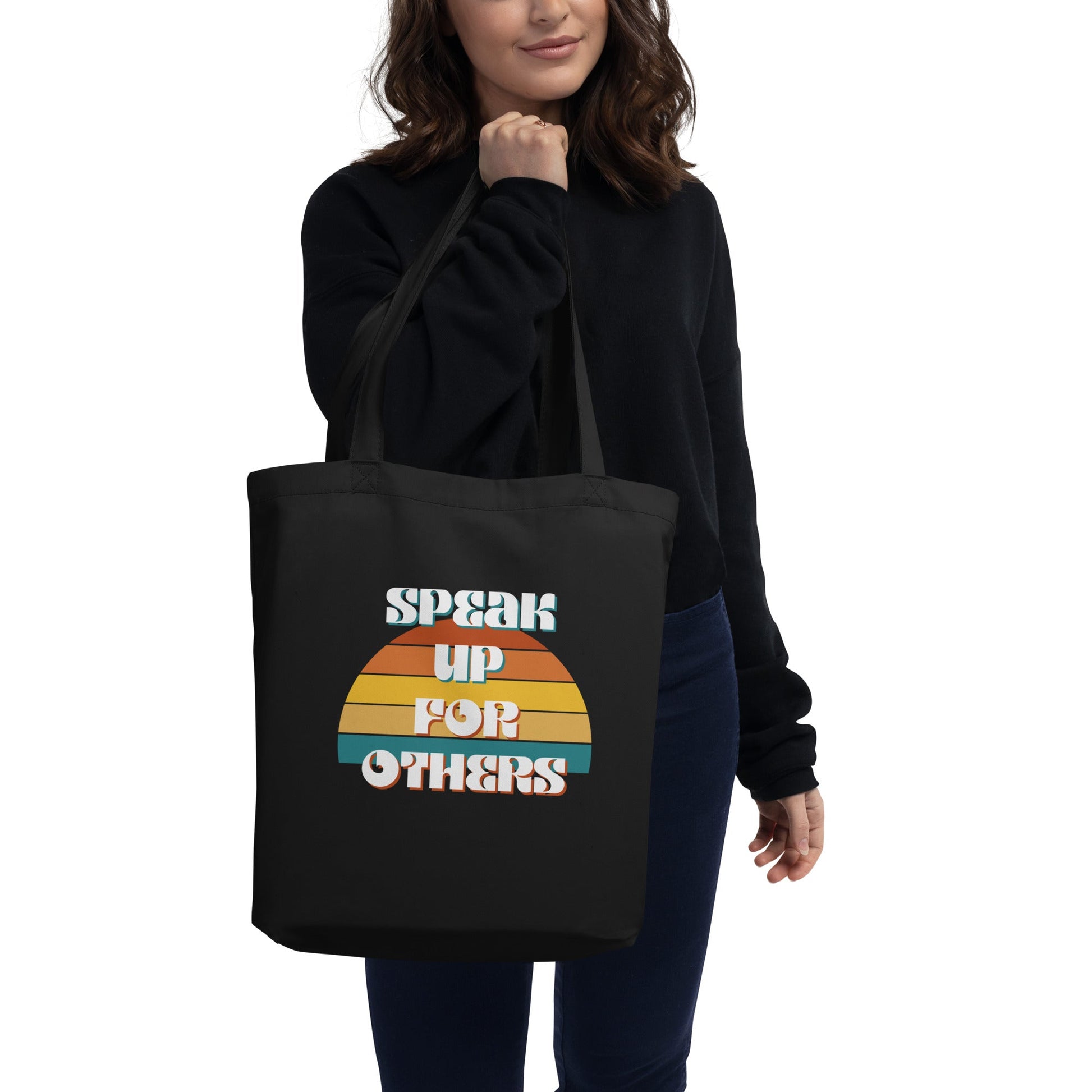 Speak Up for Others Retro Sunset Eco Tote Bag-recalciGrant