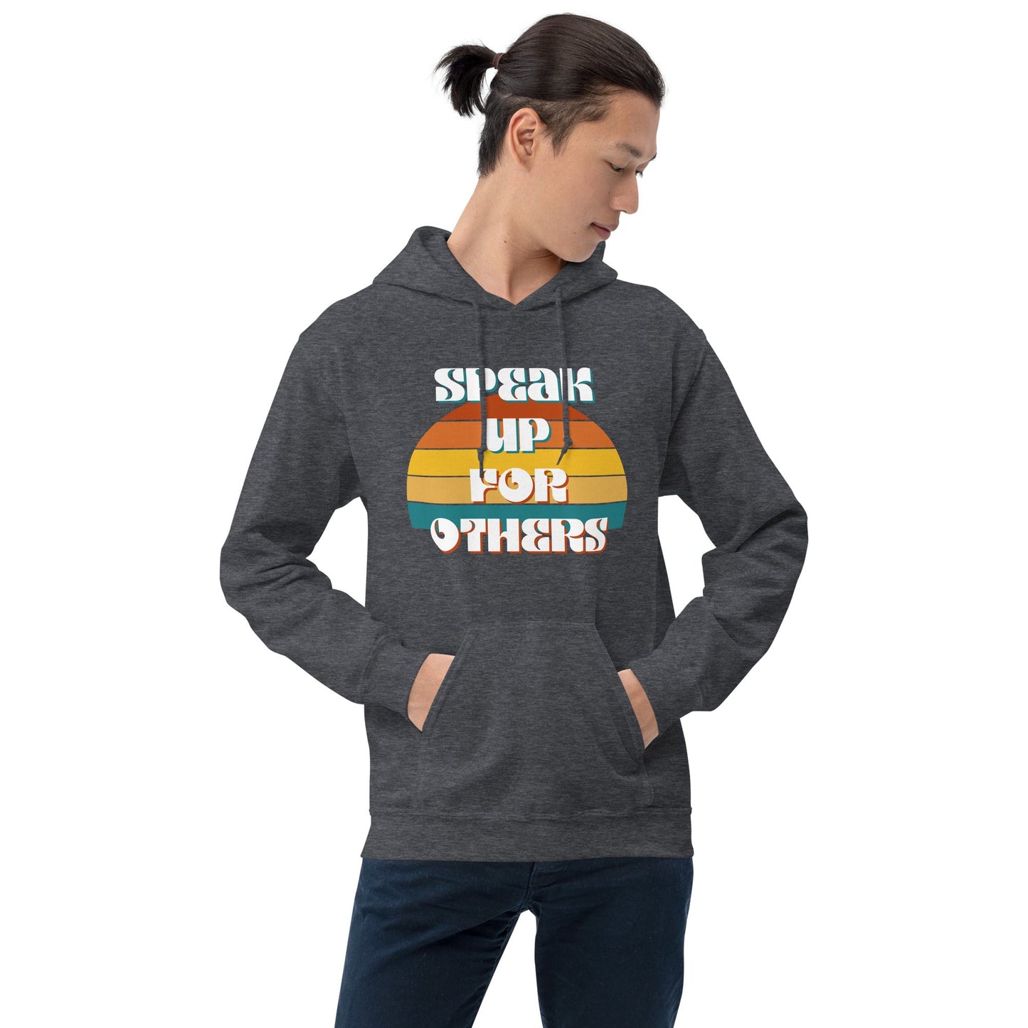 Speak Up for Others Retro Sunset Unisex Hoodie-recalciGrant