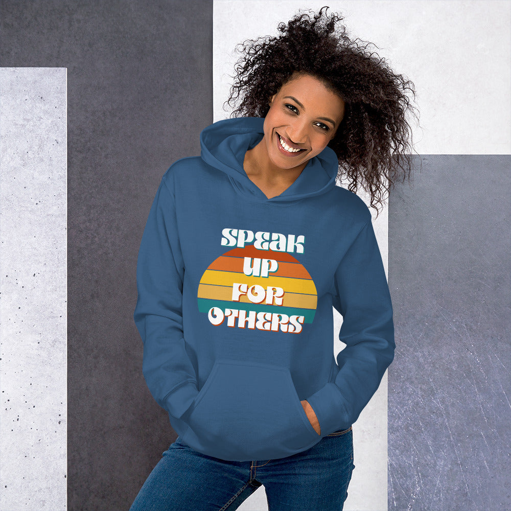 Speak Up for Others Retro Sunset Unisex Hoodie-recalciGrant