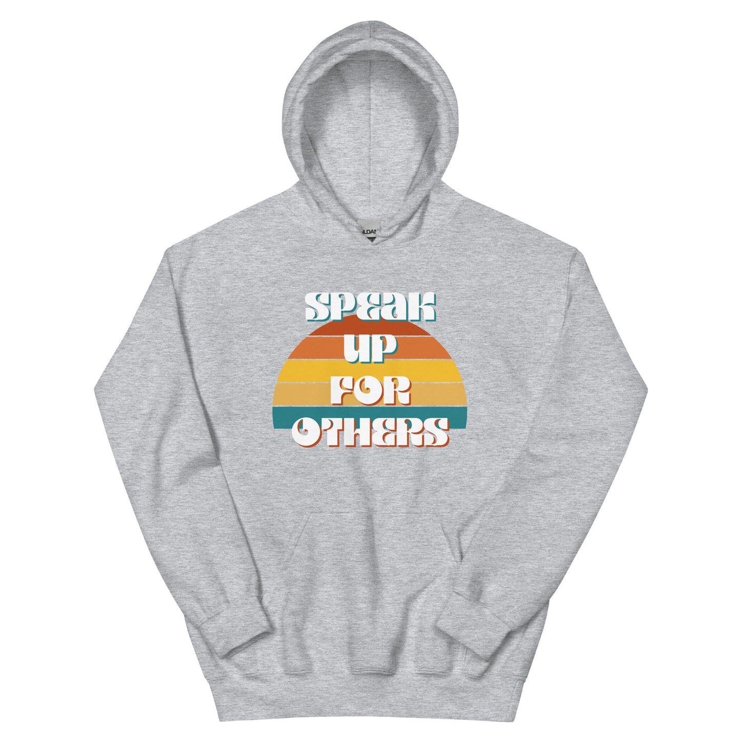 Speak Up for Others Retro Sunset Unisex Hoodie-recalciGrant