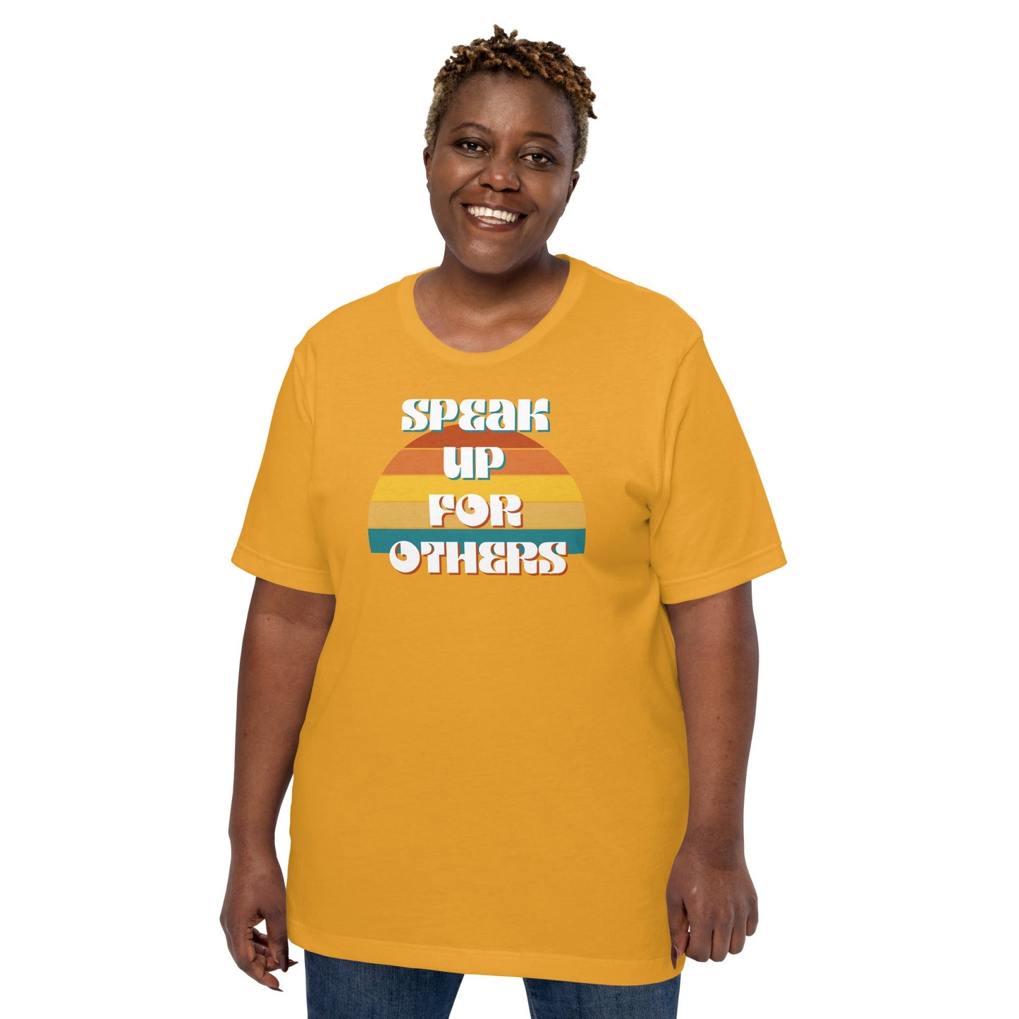 Speak Up for Others Retro Sunset Unisex t-shirt-recalciGrant