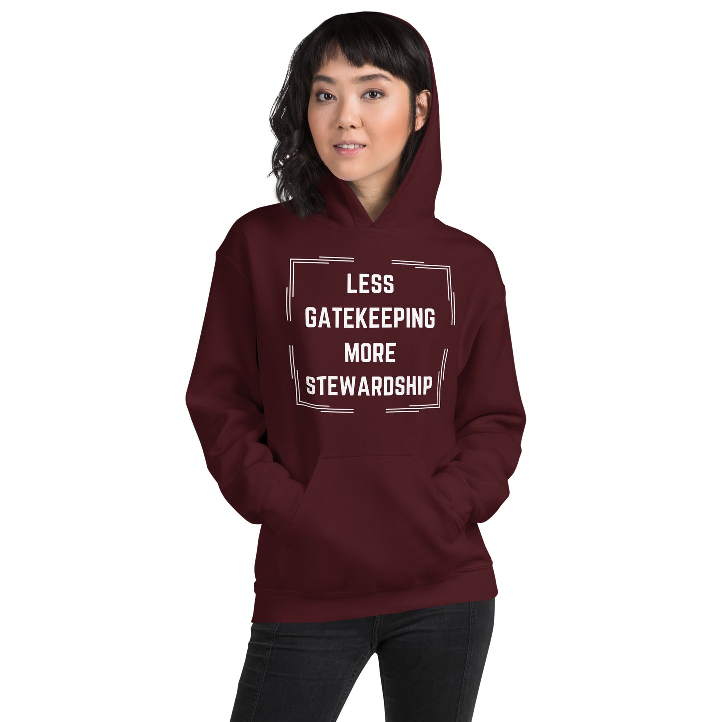 Less Gatekeeping, More Stewardship - Dark Unisex Hoodie