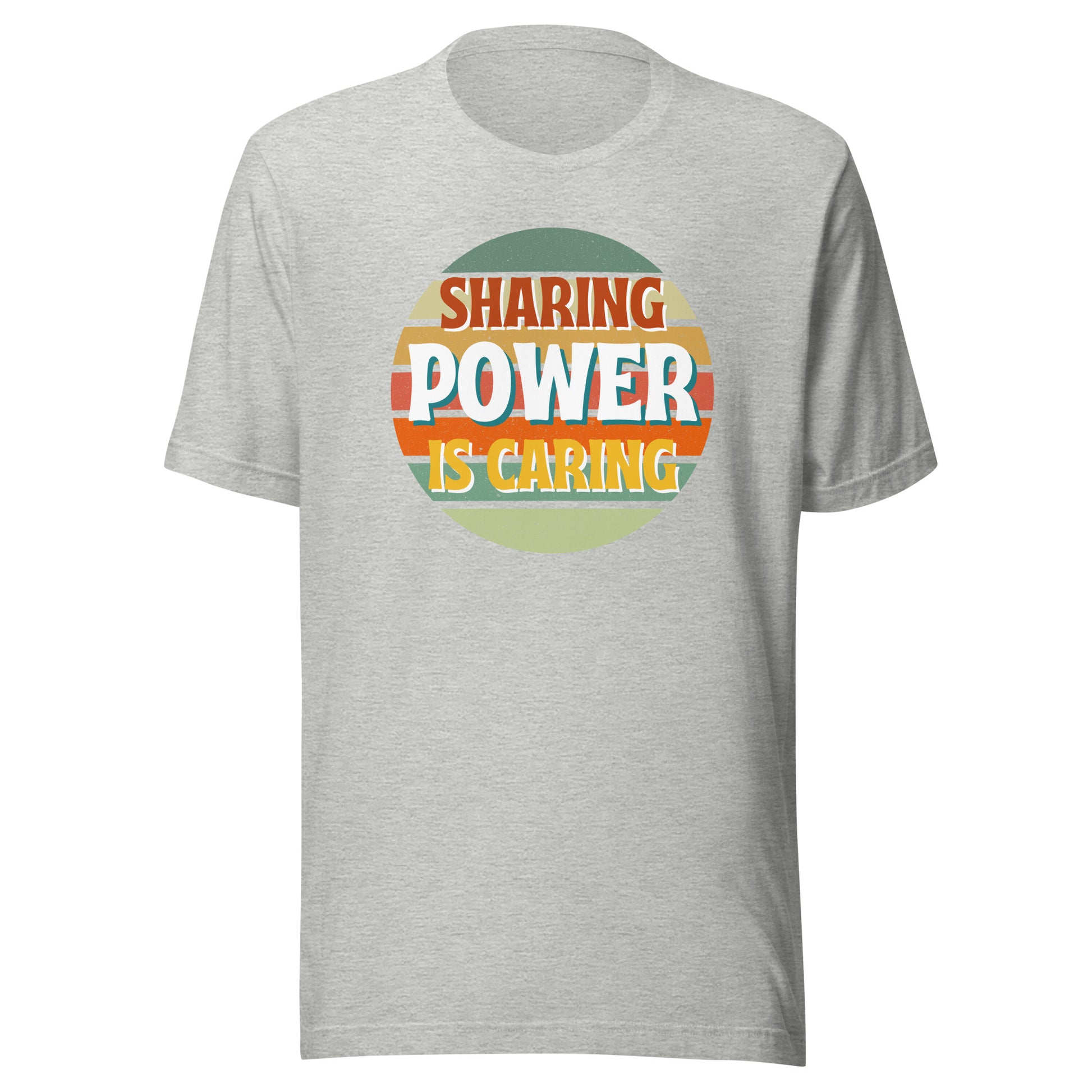 Sharing Power is Caring Retro Sunset Unisex t-shirt-recalciGrant