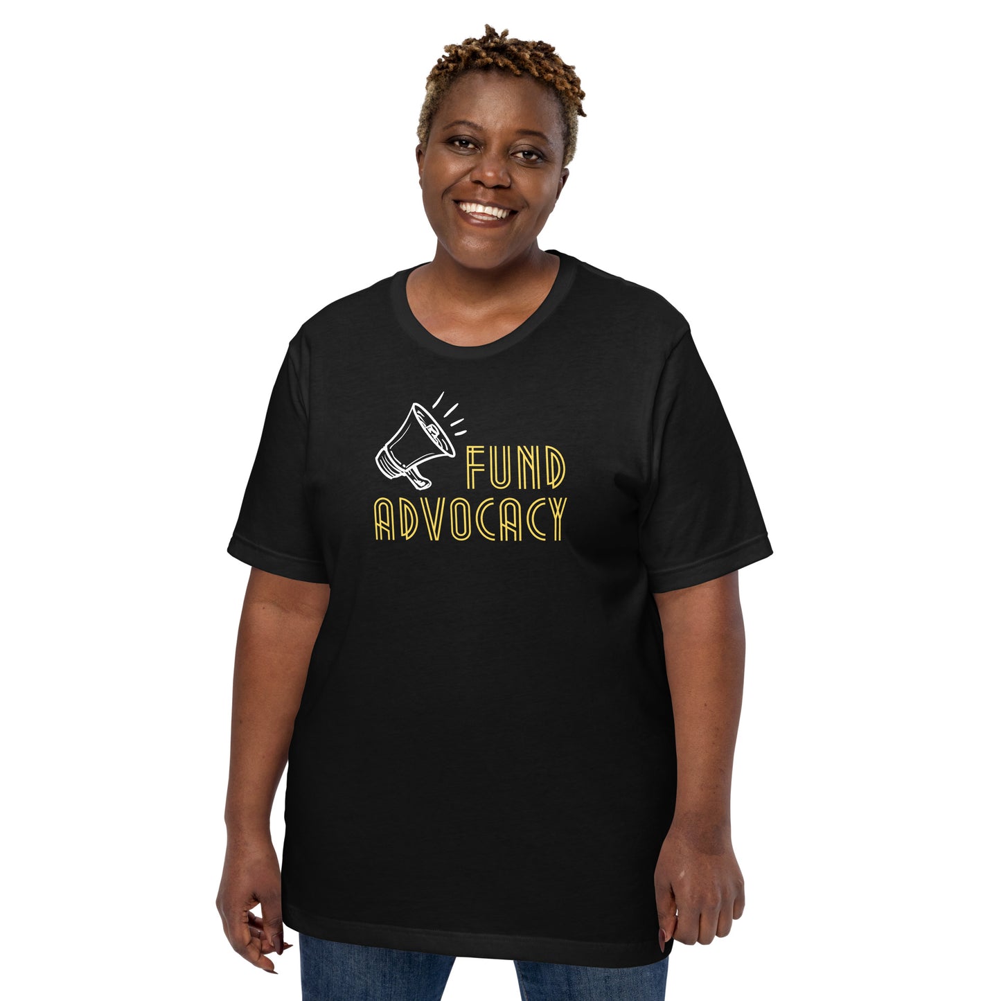 Fund Advocacy Unisex t-shirt-recalciGrant