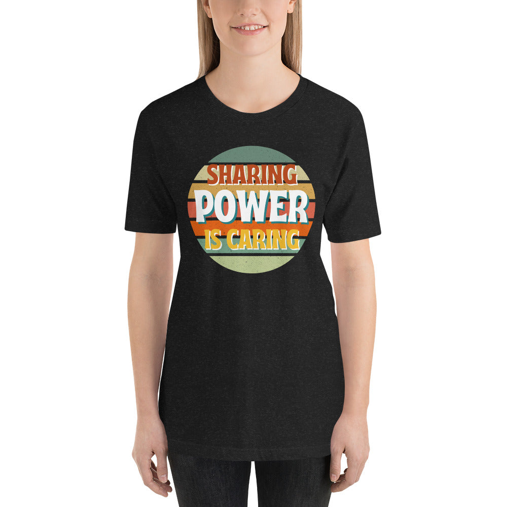 Sharing Power is Caring Retro Sunset Unisex t-shirt-recalciGrant