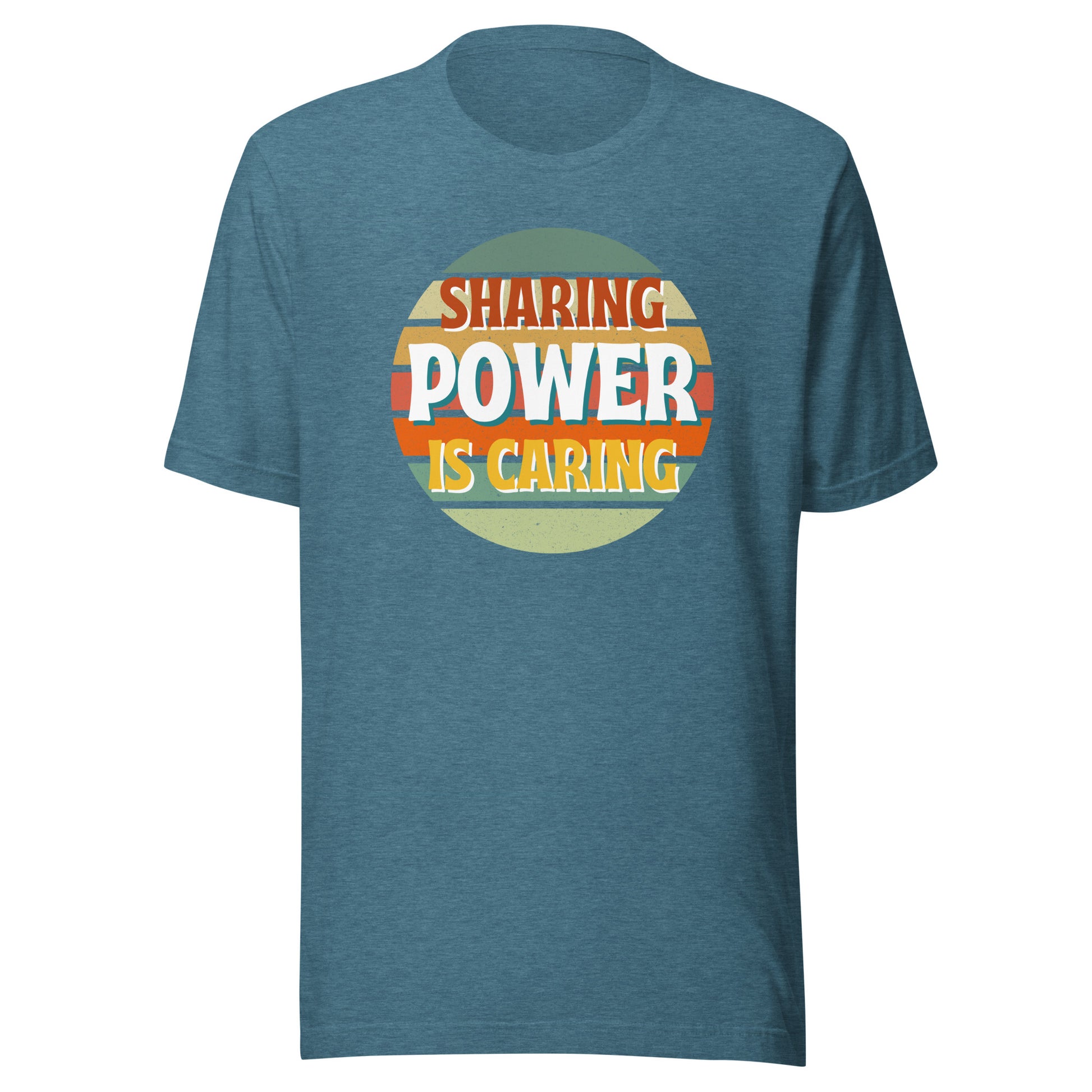 Sharing Power is Caring Retro Sunset Unisex t-shirt-recalciGrant