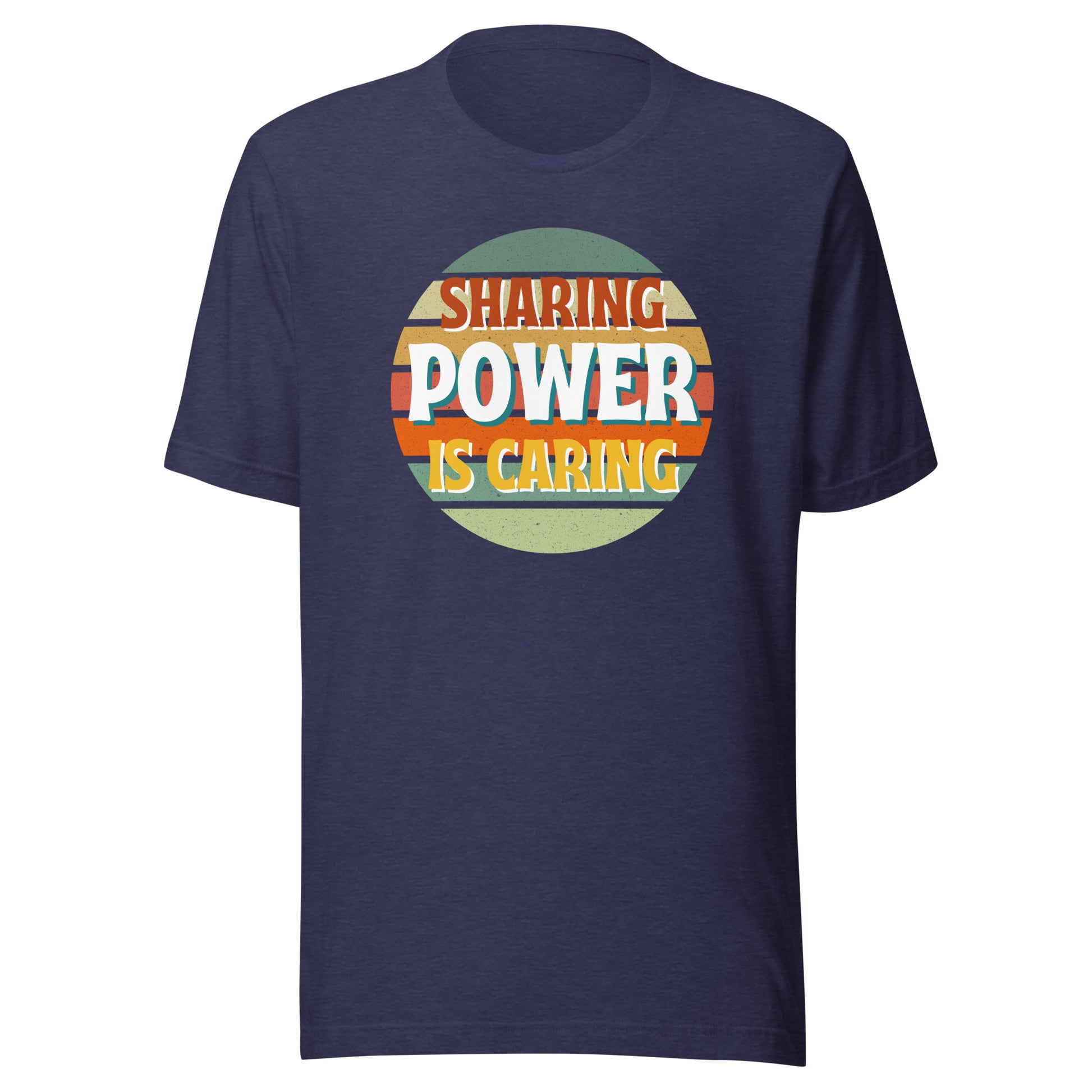 Sharing Power is Caring Retro Sunset Unisex t-shirt-recalciGrant