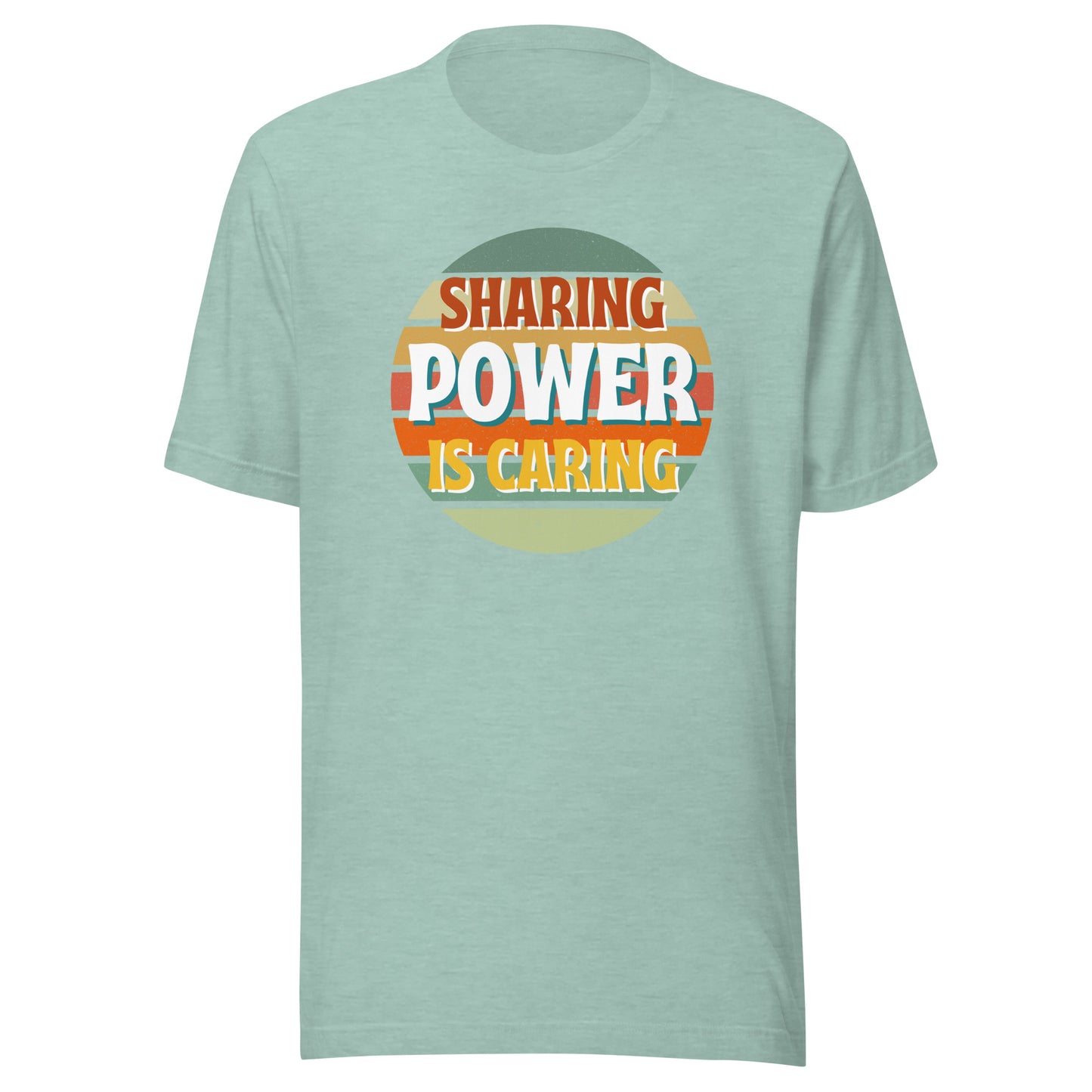 Sharing Power is Caring Retro Sunset Unisex t-shirt-recalciGrant