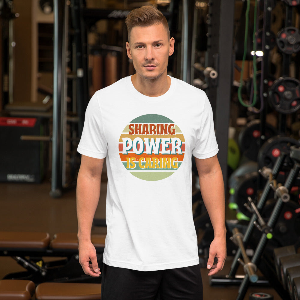 Sharing Power is Caring Retro Sunset Unisex t-shirt-recalciGrant