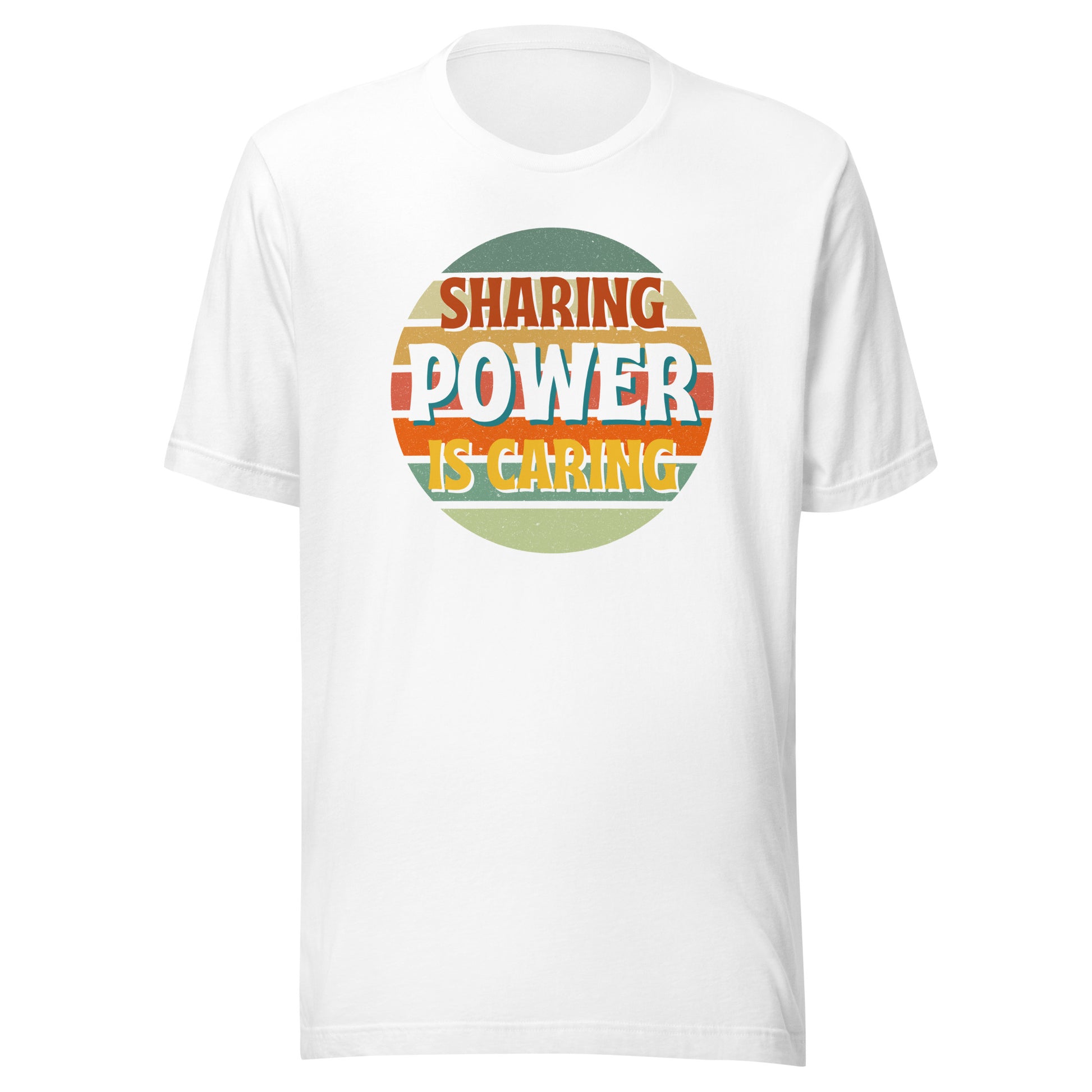 Sharing Power is Caring Retro Sunset Unisex t-shirt-recalciGrant
