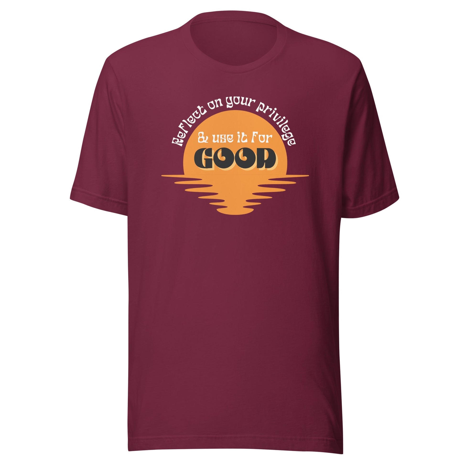 Use Your Privilege for Good Retro Sunset Unisex t-shirt-recalciGrant