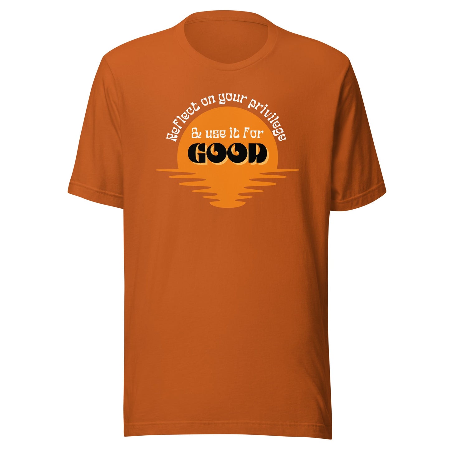 Use Your Privilege for Good Retro Sunset Unisex t-shirt-recalciGrant