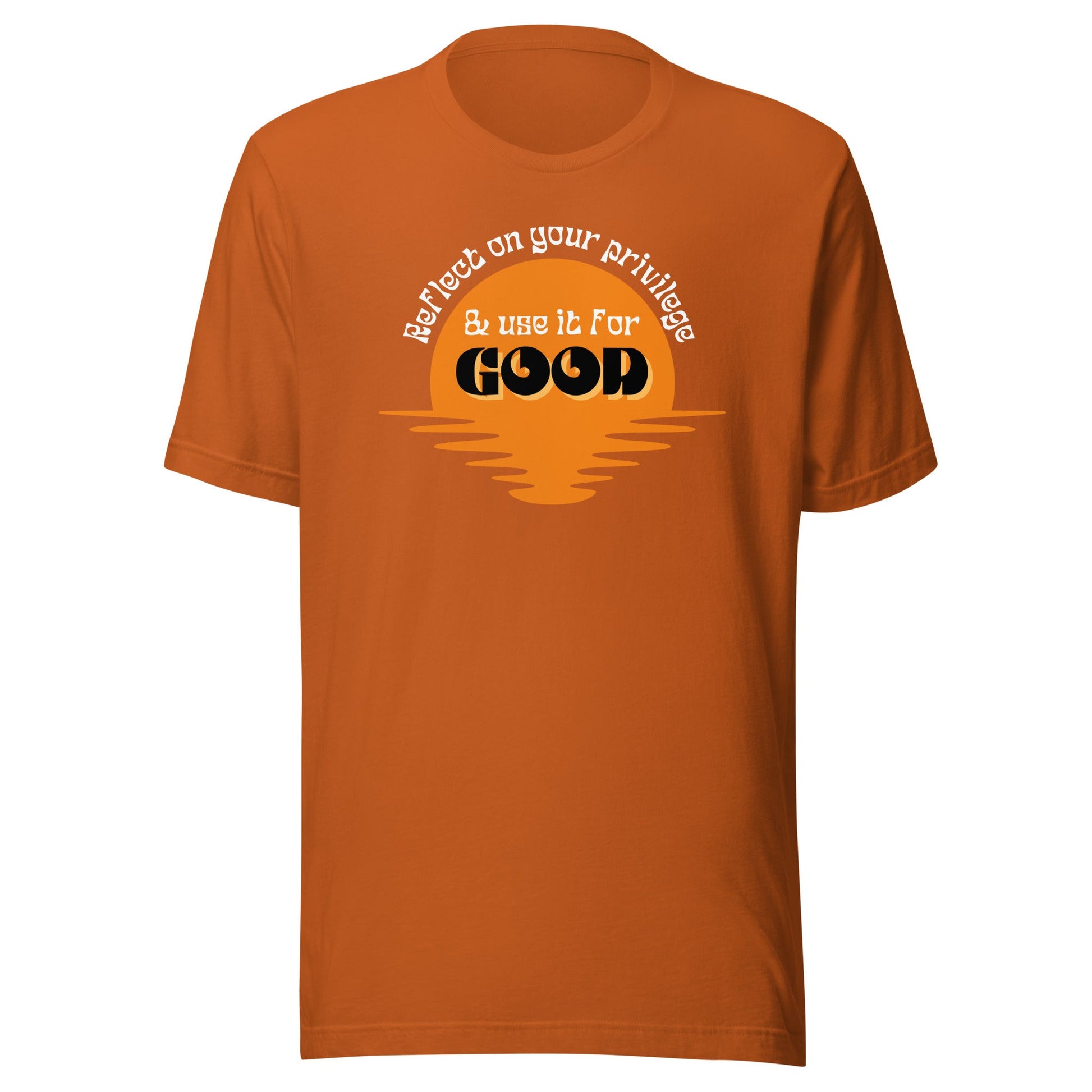 Use Your Privilege for Good Retro Sunset Unisex t-shirt-recalciGrant